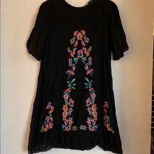 Free People Embroidered Shift Dress